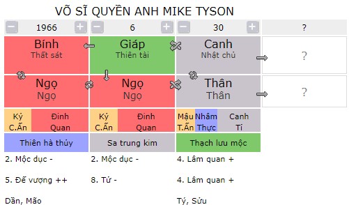 Tứ trụ của Võ sĩ quyền Anh Mike Tyson