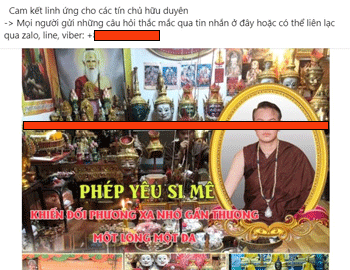 Luôn tự xưng "thầy" và quảng cáo bùa ngải vô tội vạ